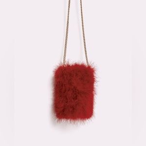 Zara | Red Faux Fur Mini Purse